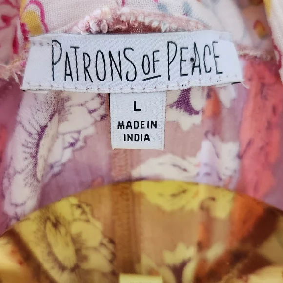 Patrons of Peace Multicoloured Floral Cape/Kaftan/ Size L - Picture 5 of 9